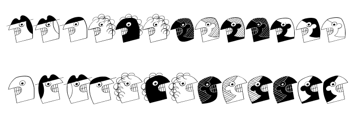 MKartoonKoepfe Font LOWERCASE
