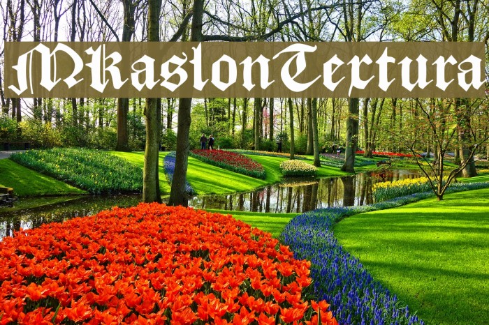 MKaslonTextura Font examples