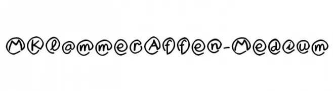 MKlammerAffen-Medium  Frei Schriftart Herunterladen