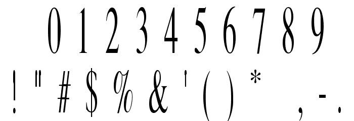 MKlimesCondensed Font OTHER CHARS