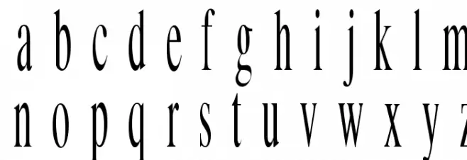MKlimesCondensed フォント 小文字