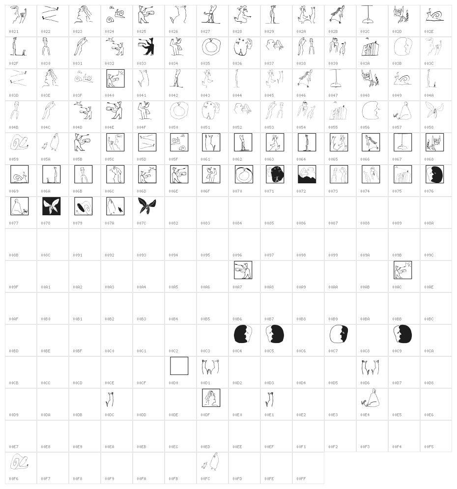 MKomicsVers2 Character Map