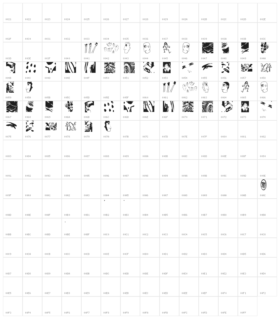 MKsketches Character Map