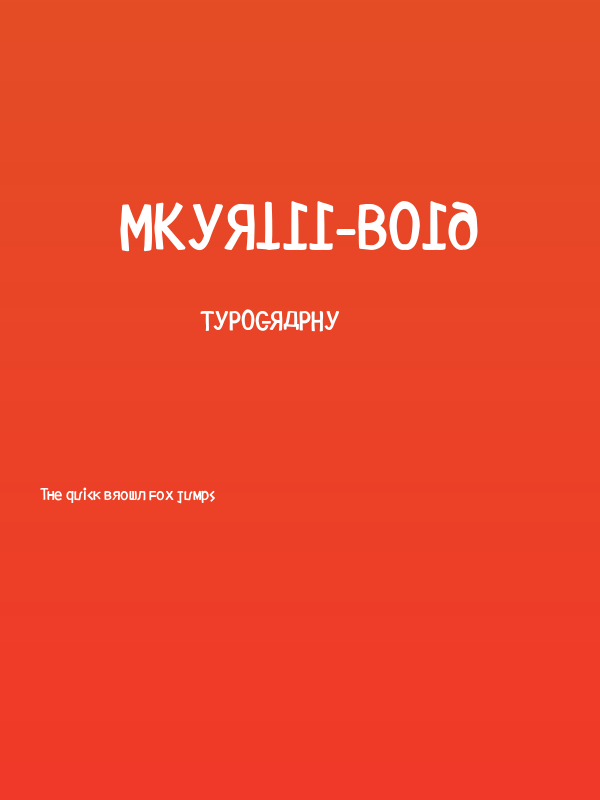 MKyrill-Bold Poster