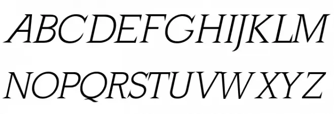 MkLatinLight-Oblique Schriftart Groß