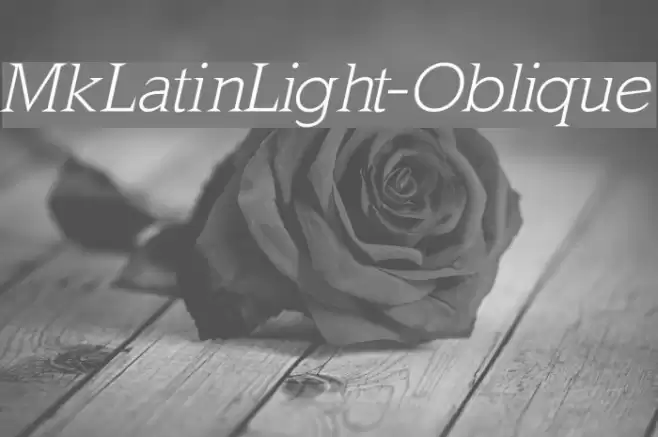 MkLatinLight-Oblique Fuentes examples