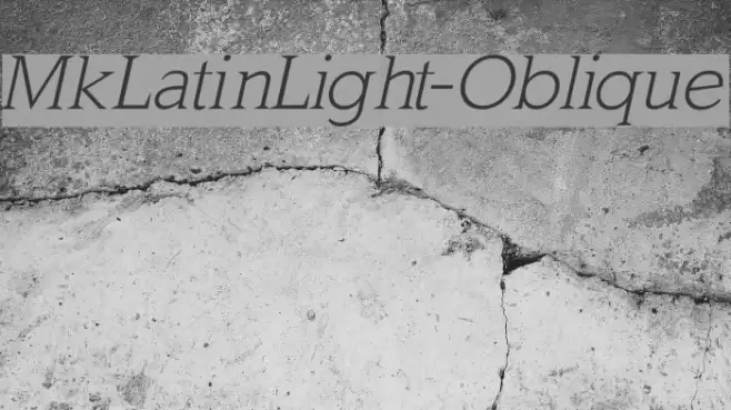 MkLatinLight-Oblique Fuentes examples