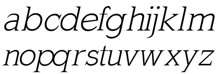 MkLatinLight-Oblique Font LOWERCASE