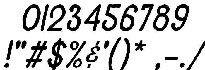 Mkhedruli Grunge Italic Font OTHER CHARS