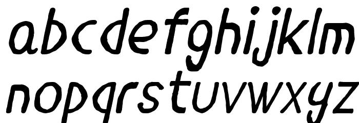 Mkhedruli Grunge Italic Font LOWERCASE