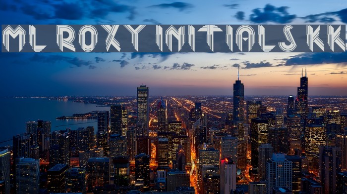 ML Roxy Initials KK Font examples