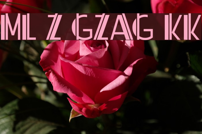 ML ZigZag KK Font examples