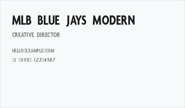 MLB Blue Jays Modern Business Card