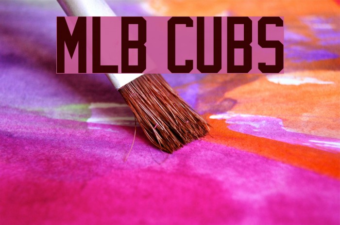 MLB Cubs Font examples