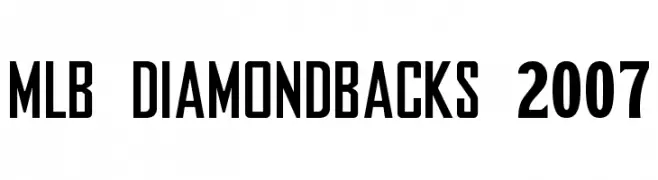 MLB Diamondbacks 2007  नि: शुल्क फ़ॉन्ट्स डाउनलोड