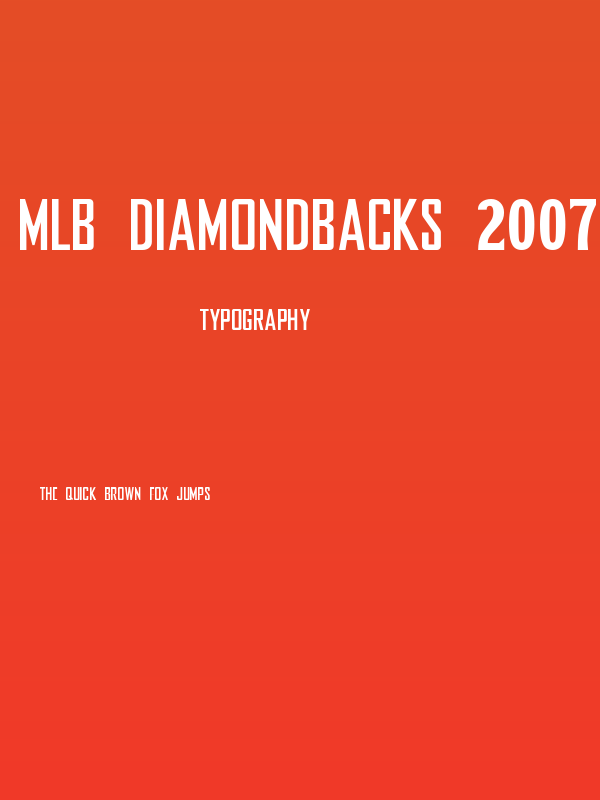 MLB Diamondbacks 2007 Poster