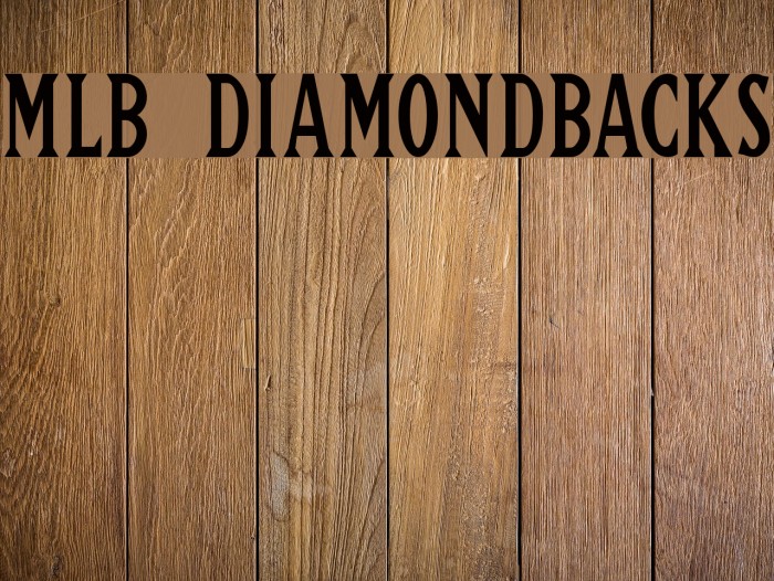 MLB Diamondbacks Font examples
