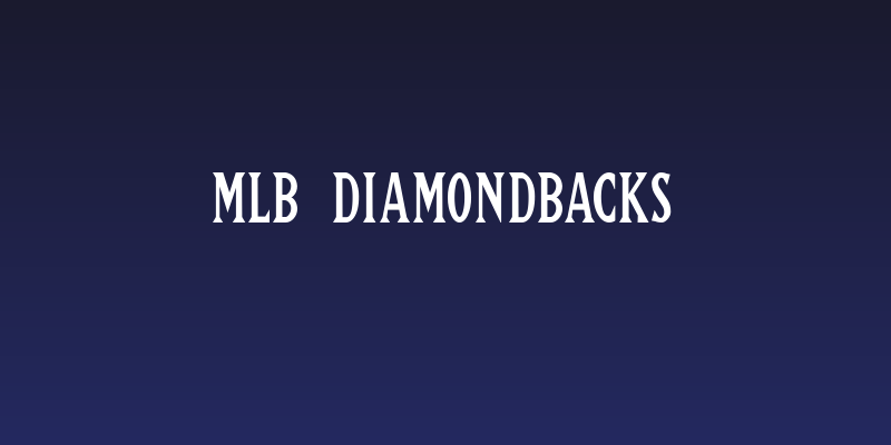 MLB Diamondbacks Social Header