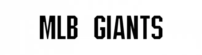 MLB Giants  Frei Schriftart Herunterladen