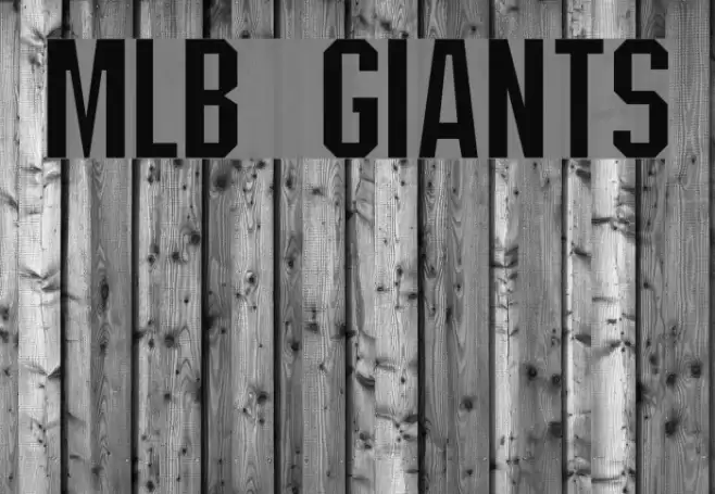 MLB Giants Font examples