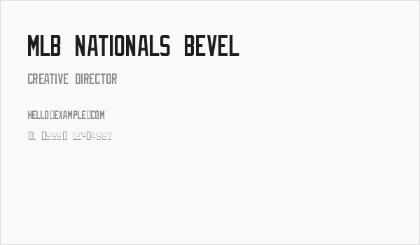 MLB Nationals Bevel Business Card