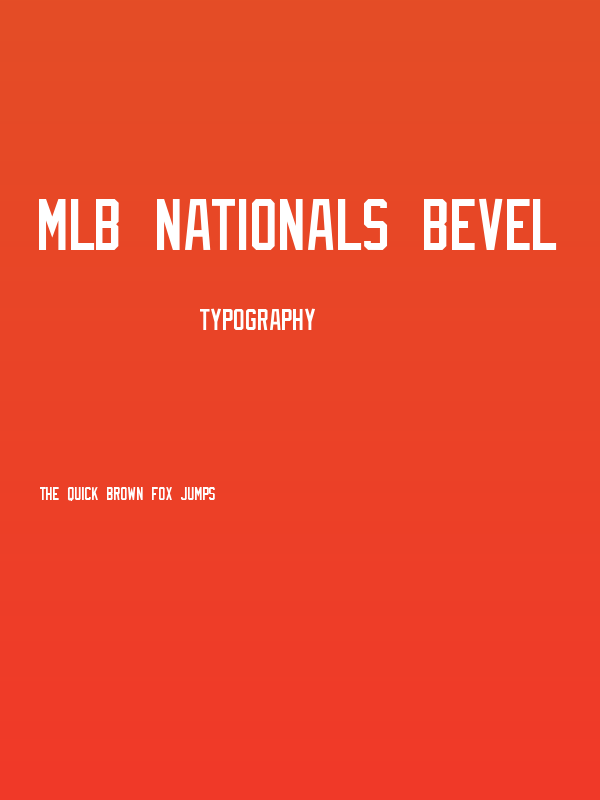 MLB Nationals Bevel Poster