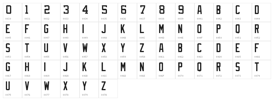 MLB Nationals Reverse Bevel Character Map