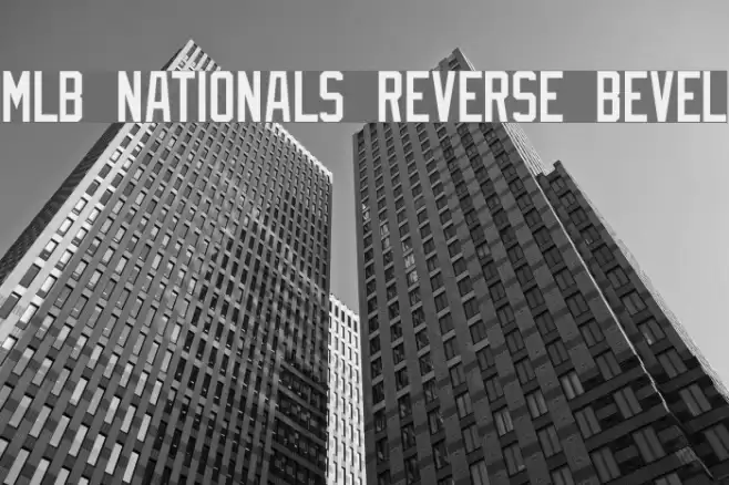MLB Nationals Reverse Bevel Font examples
