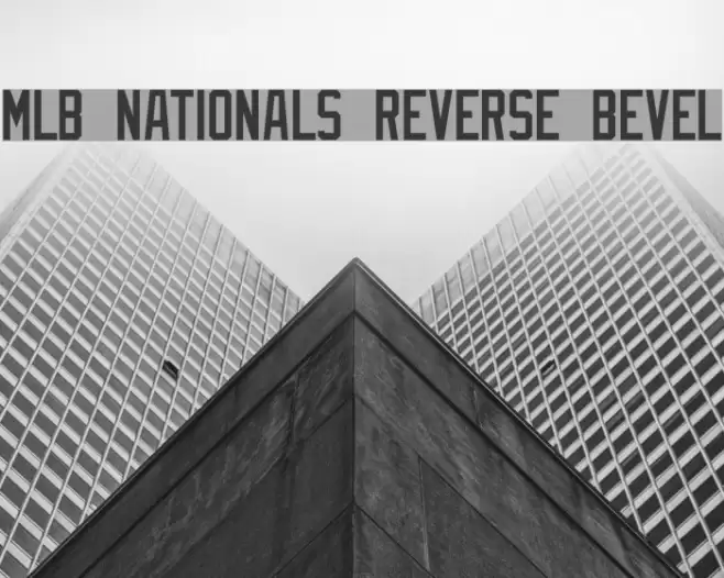 MLB Nationals Reverse Bevel Font examples