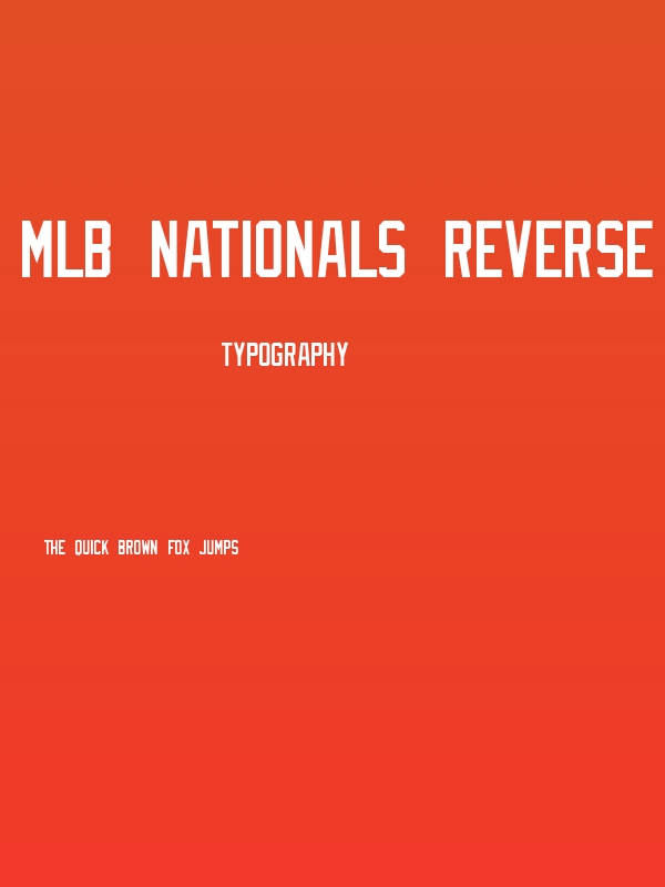 MLB Nationals Reverse Bevel Poster