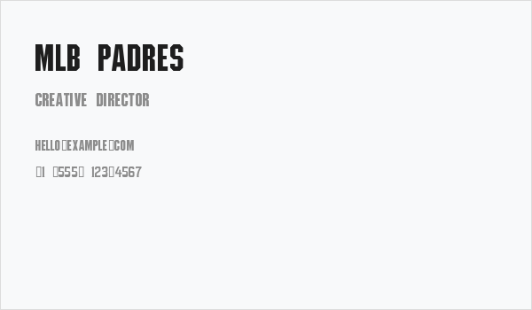 MLB Padres Business Card