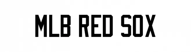 MLB Red Sox  Frei Schriftart Herunterladen