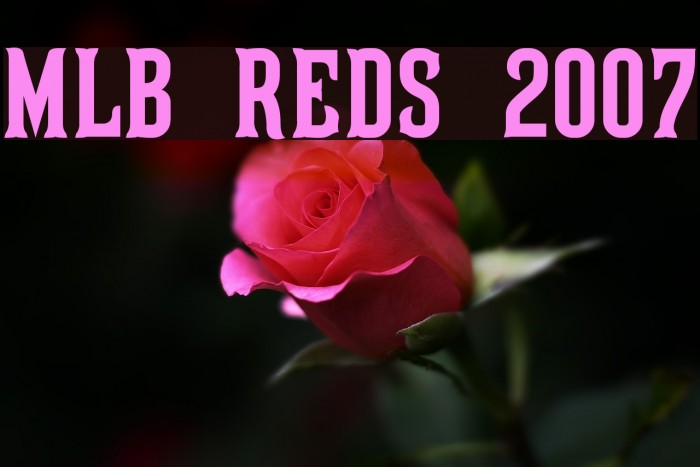 MLB Reds 2007 Font examples