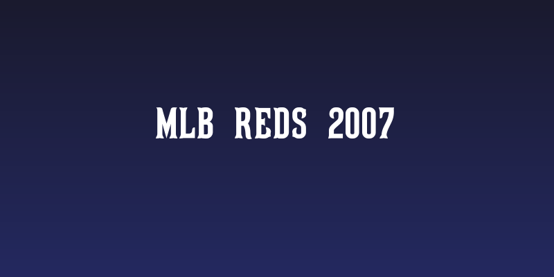 MLB Reds 2007 Social Header