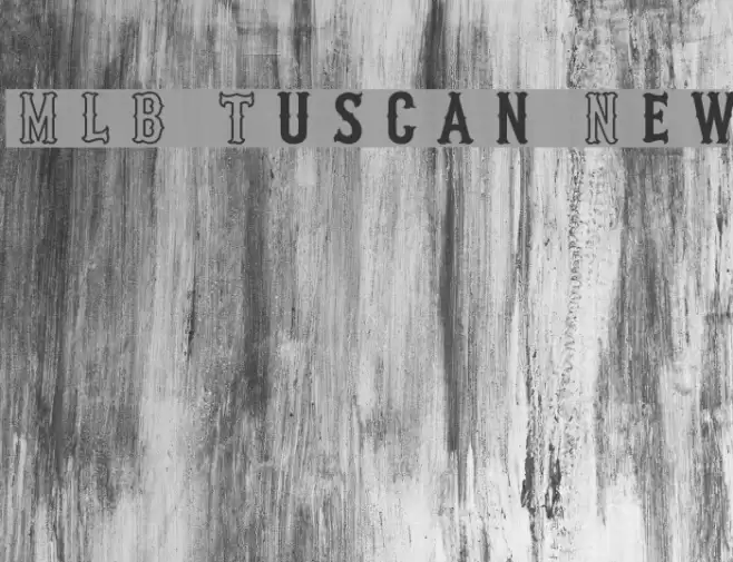 MLB Tuscan New Font examples