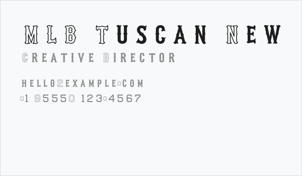 MLB Tuscan New Business Card