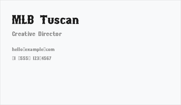 MLB Tuscan Business Card