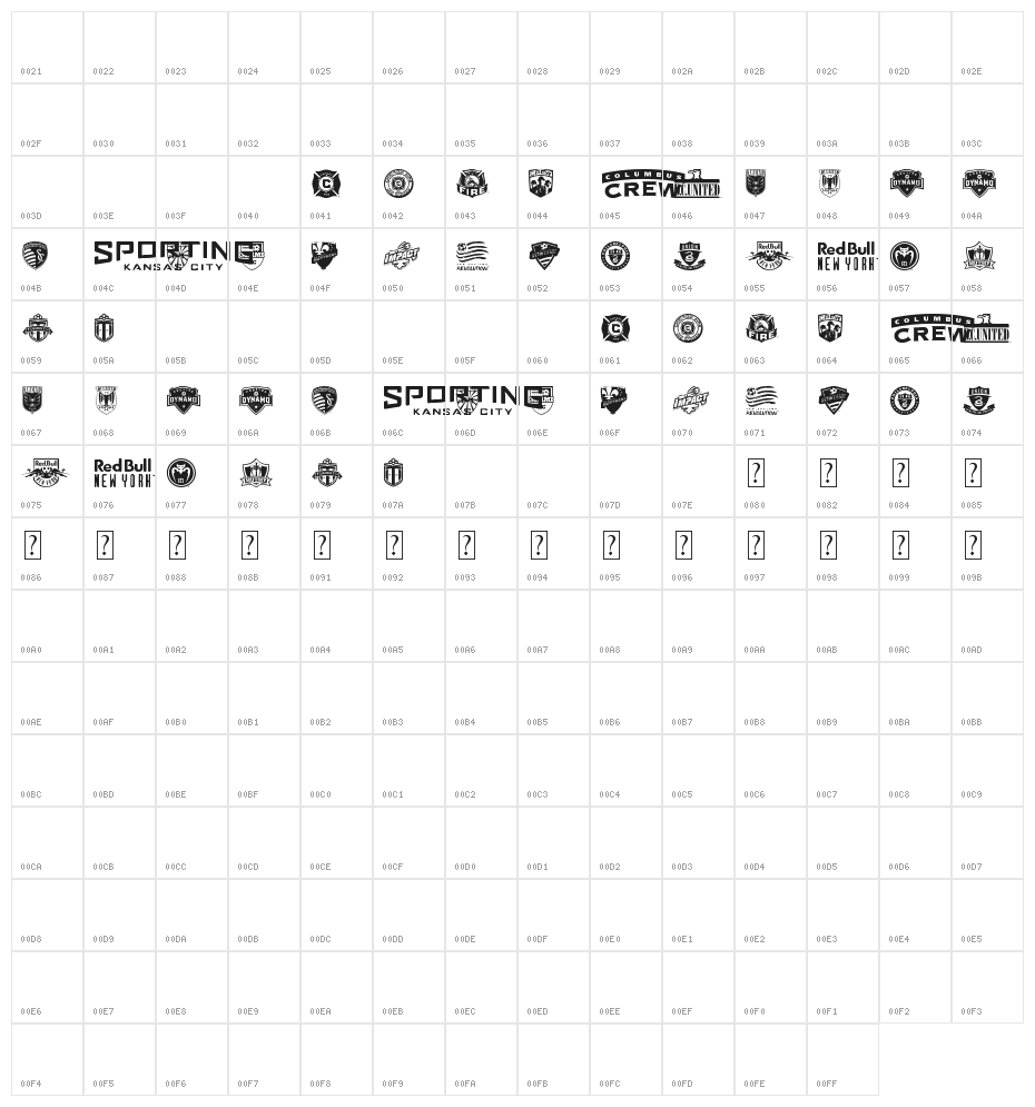 MLS ESAST Character Map