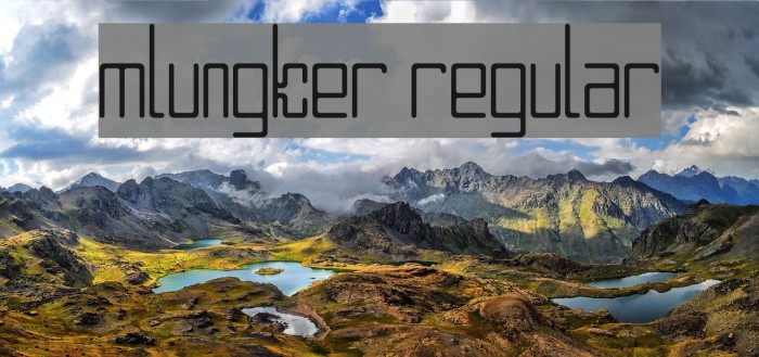 Mlungker Regular Font examples