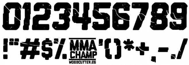 MMA champ Font OTHER CHARS