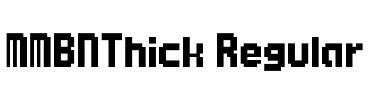 MMBNThick Regular Font