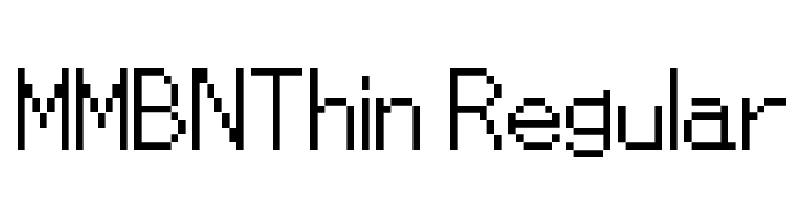 MMBNThin Regular  Free Fonts Download