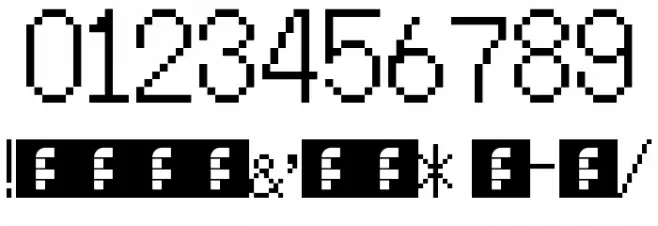 MMBNThin Regular Font OTHER CHARS