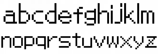MMBNThin Regular Font LOWERCASE
