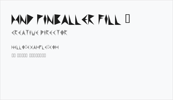 MND Pinballer Fill 1 Business Card