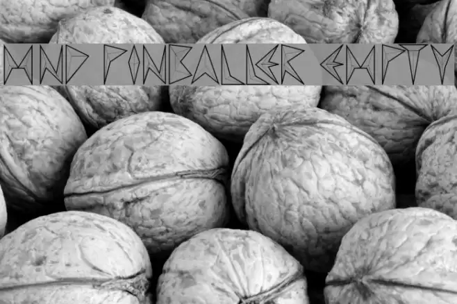 MND Pinballer empty Font examples