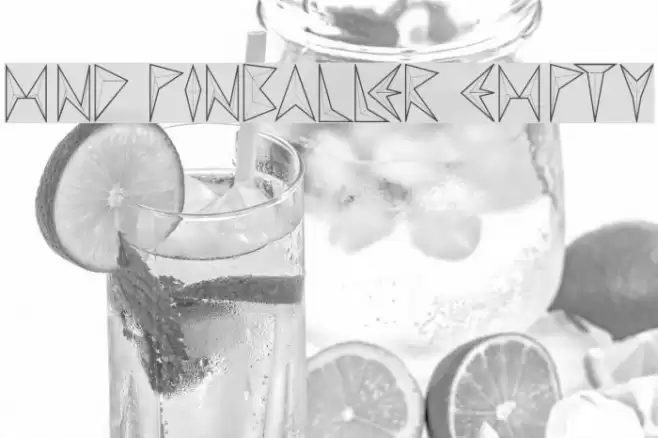 MND Pinballer empty Font examples