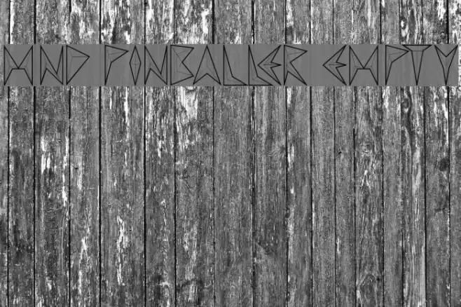 MND Pinballer empty Font examples