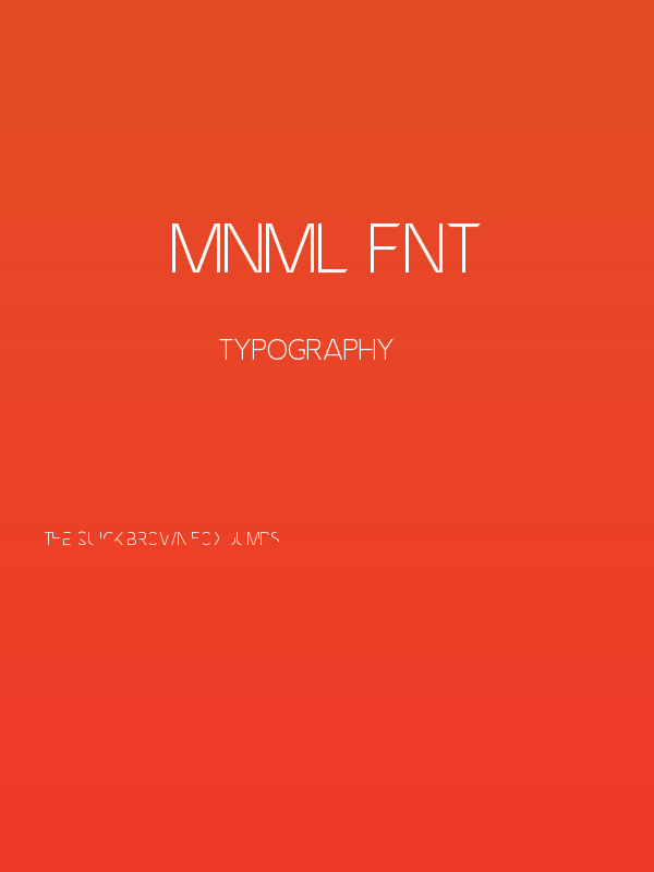 MNML FNT Poster