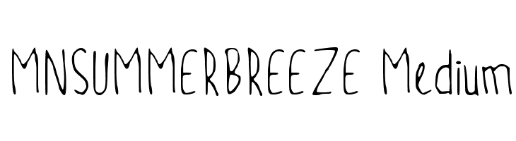MNSUMMERBREEZE Medium Font